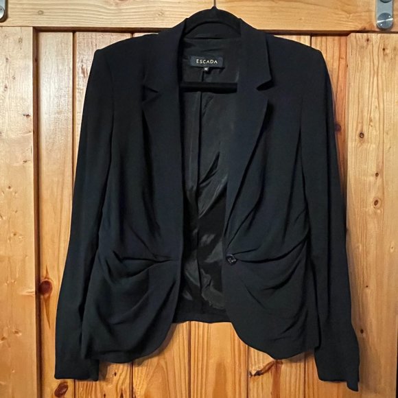 Escada Single Button Front Blazer, Black - Picture 2 of 8